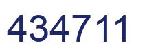 Number 434711 blue image