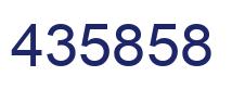 Number 435858 blue image