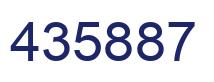 Number 435887 blue image