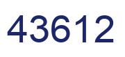 Number 43612 blue image