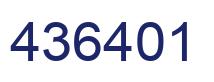 Number 436401 blue image