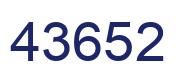 Número 43652 imagen azul