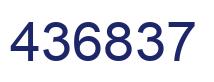 Number 436837 blue image