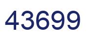 Número 43699 imagen azul