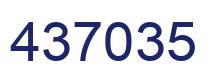 Number 437035 blue image