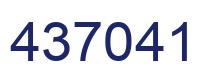 Number 437041 blue image