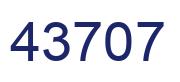 Número 43707 imagen azul