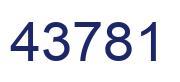 Number 43781 blue image