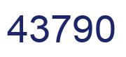 Number 43790 blue image