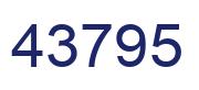Number 43795 blue image