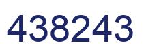 Number 438243 blue image