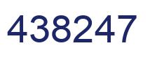 Number 438247 blue image