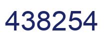 Number 438254 blue image