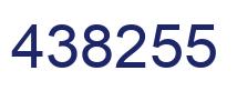 Number 438255 blue image