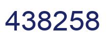 Number 438258 blue image