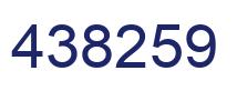 Number 438259 blue image