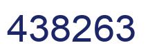 Number 438263 blue image