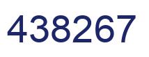 Number 438267 blue image