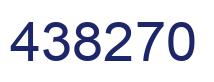 Number 438270 blue image