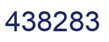 Number 438283 blue image