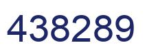 Number 438289 blue image