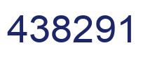 Number 438291 blue image