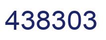 Number 438303 blue image