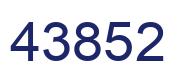 Número 43852 imagen azul