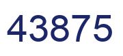 Número 43875 imagen azul