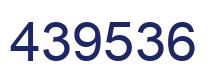 Number 439536 blue image
