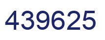 Number 439625 blue image