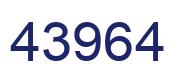 Number 43964 blue image