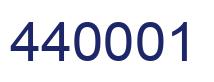 Number 440001 blue image