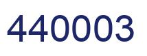 Number 440003 blue image