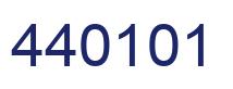 Number 440101 blue image