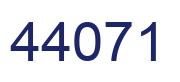 Number 44071 blue image