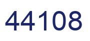 Number 44108 blue image