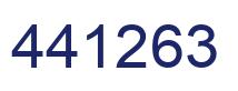 Number 441263 blue image