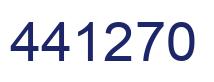 Number 441270 blue image