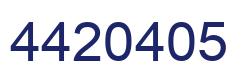 Number 4420405 blue image