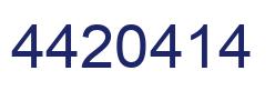 Number 4420414 blue image