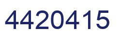 Number 4420415 blue image