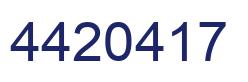 Number 4420417 blue image