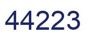 Número 44223 imagen azul