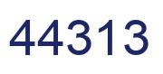 Número 44313 imagen azul