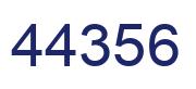 Number 44356 blue image