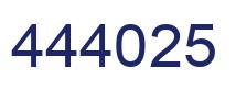 Number 444025 blue image