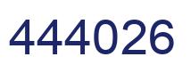 Number 444026 blue image