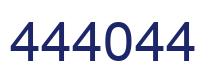 Number 444044 blue image