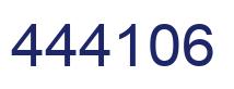 Number 444106 blue image